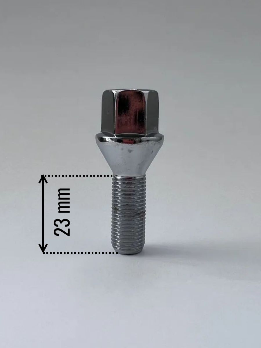 072093L/4 Болт колесный M12x1.25x23 конус цинк ключ 17 4 шт 2