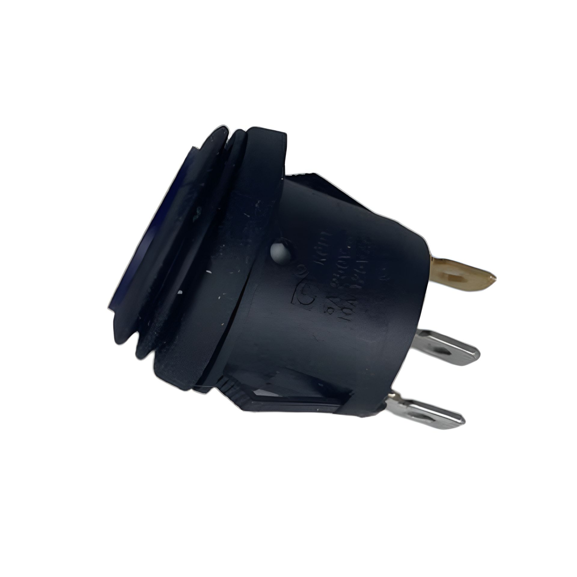 362596 Переключатель 250V 6A ON-OFF круглый синий с подсветкой влагозащищенный 4