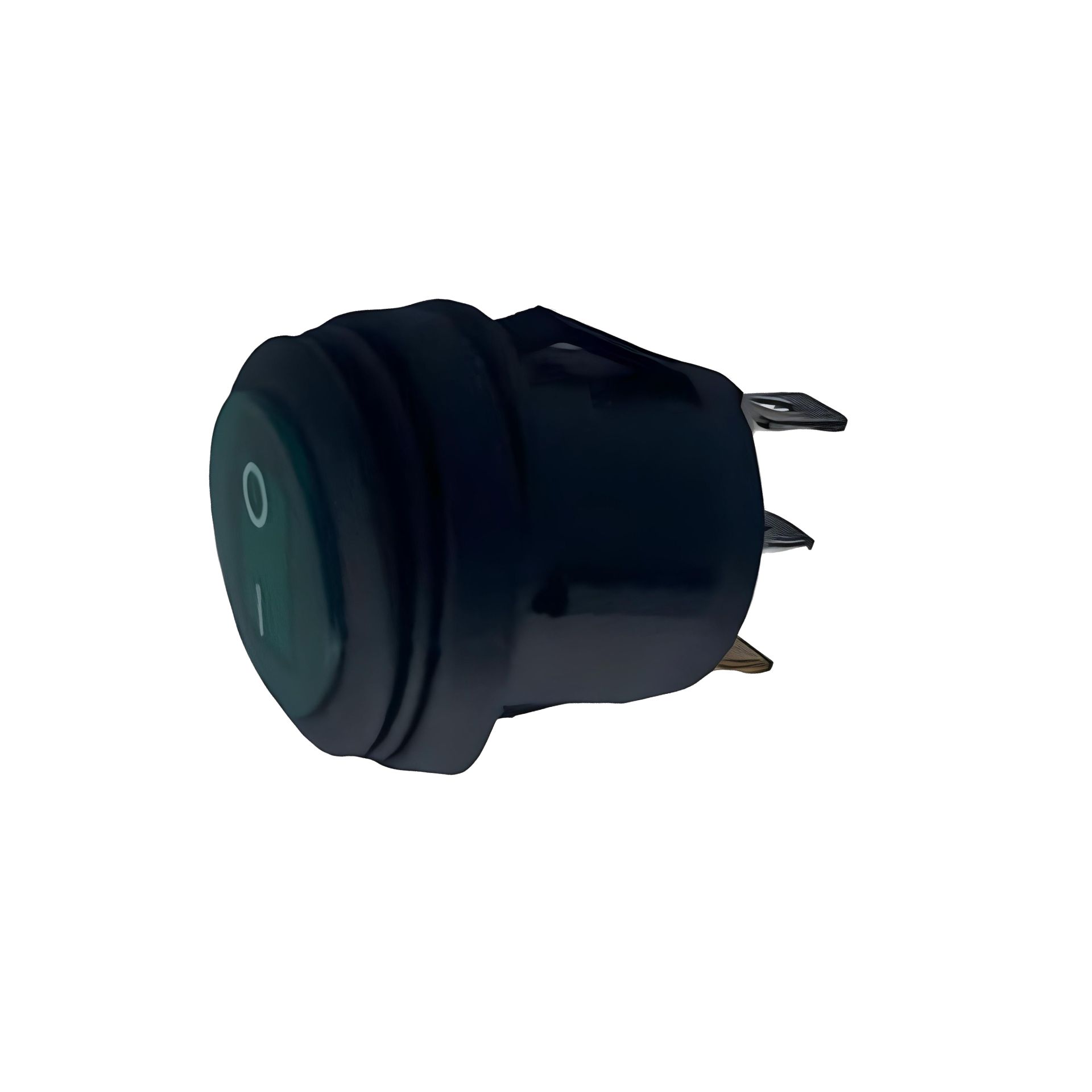 362597 Переключатель 250V 6A ON-OFF круглый зеленый с подсветкой влагозащищенный 5