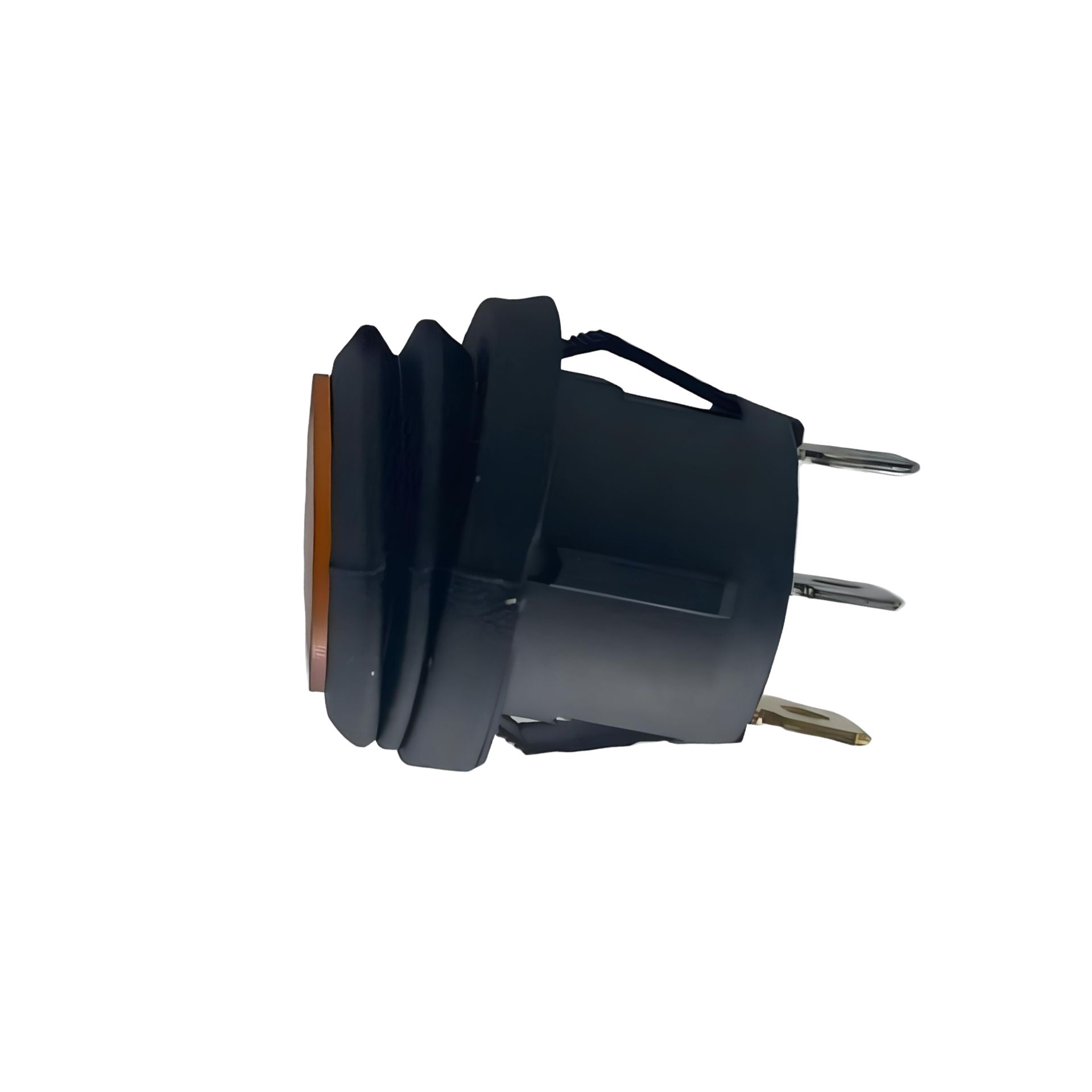 362598/2 Переключатель 250V 6A ON-OFF круглый желтый с подсветкой влагозащищенный 2 шт 5
