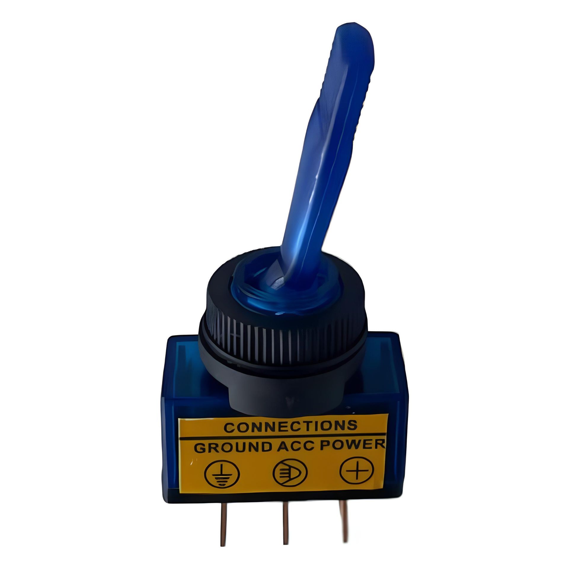 364371 Тумблер 12V 20A ON-OFF однополюсный LED синий 6