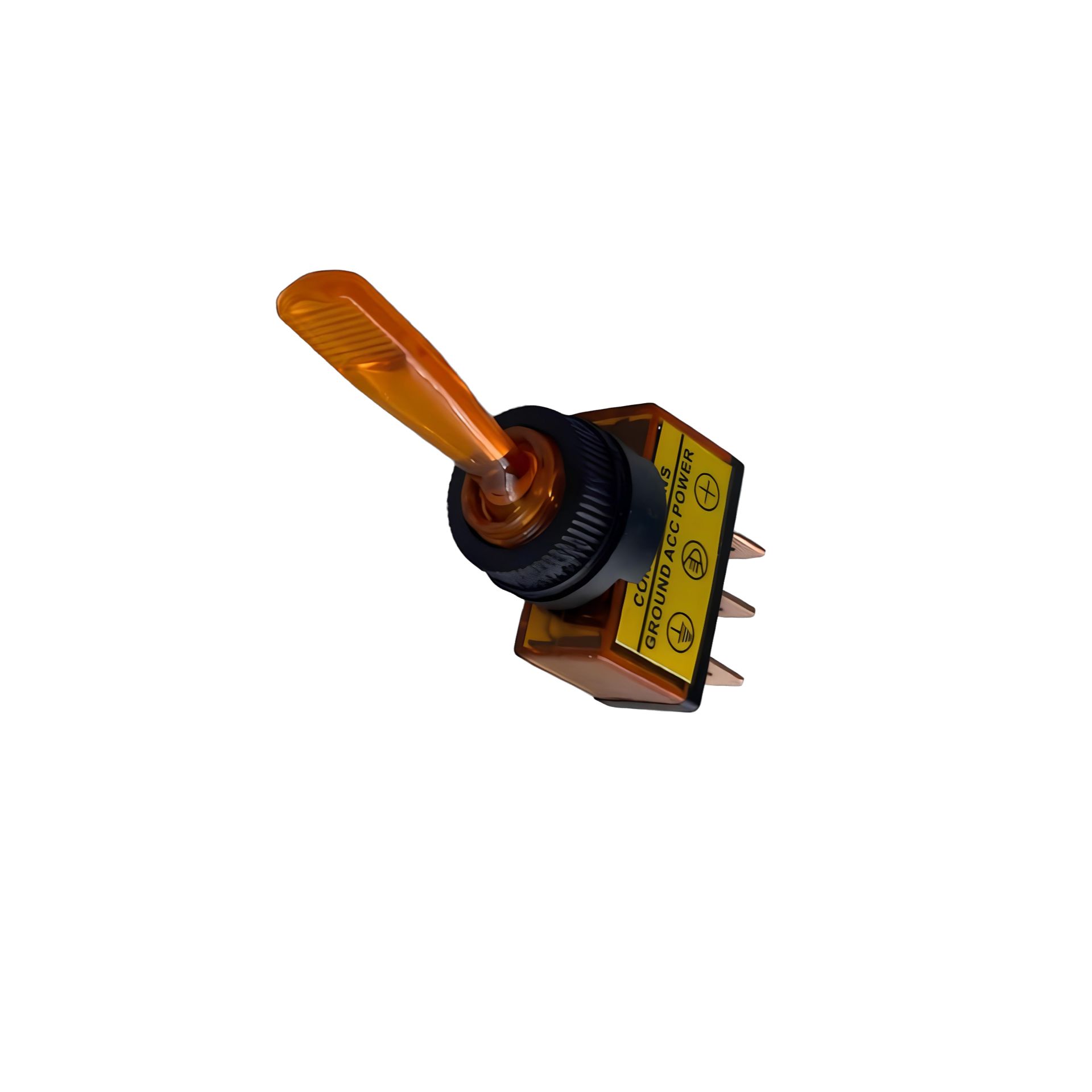 364372 Тумблер 12V 20A ON-OFF однополюсный LED желтый 4
