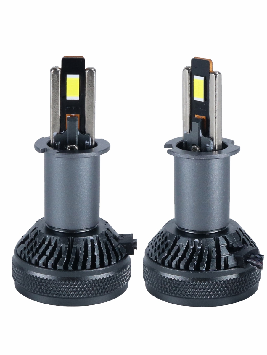 Светодиодные лампы H3 (с вентилятором) (2шт) 12-50V,70W/шт,6000K,3570 чип,14000LM 3