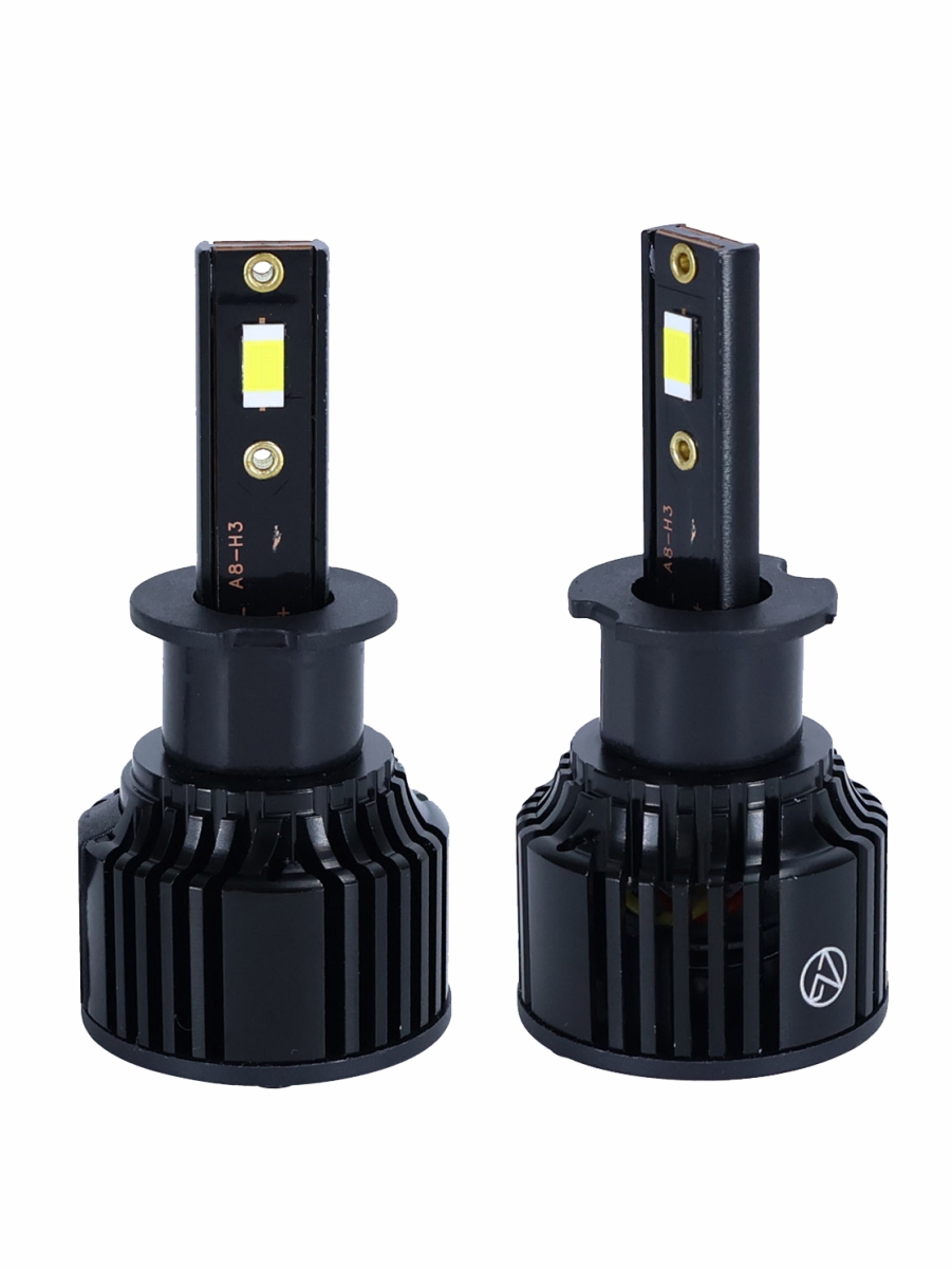 Светодиодные лампы H3 (с вентилятором) (2шт) 10-30V,30W/шт,4300K,3570 чип,3000LM 3