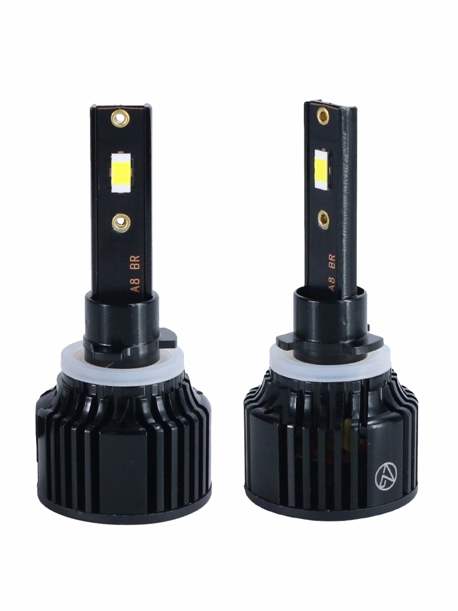 Светодиодные лампы H27 (с вентилятором) (2шт) 10-30V,30W/шт,6000K,3570 чип,3000LM 3