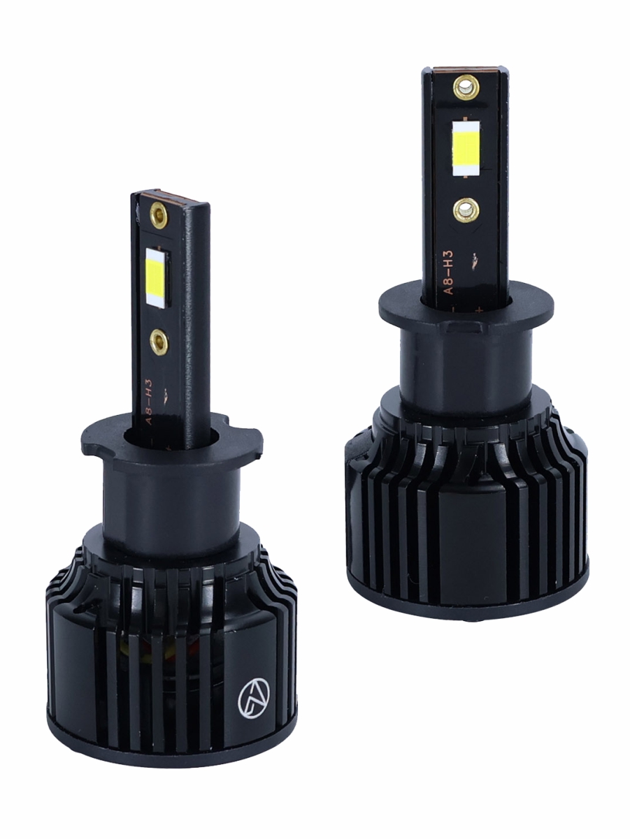 Светодиодные лампы H3 (с вентилятором) (2шт) 10-30V,30W/шт,6000K,3570 чип,3000LM 3