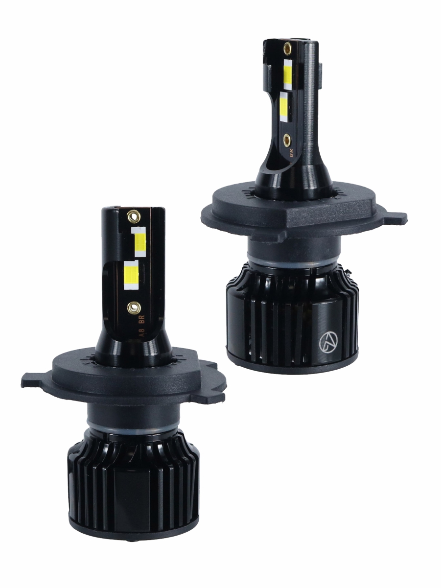 Светодиодные лампы H4 (с вентилятором) (2шт) 10-30V,30W/шт,6000K,3570 чип,3000LM 3