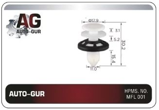 Клипса крепежная Chrysler 68185909AA набор 5 шт AGA1440