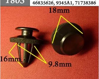 КЛИПСА КРЕПЁЖНАЯ Peugeot-Citroen 9345a1/Alfa/Fiat/Lancia 46835626 AGA935/5