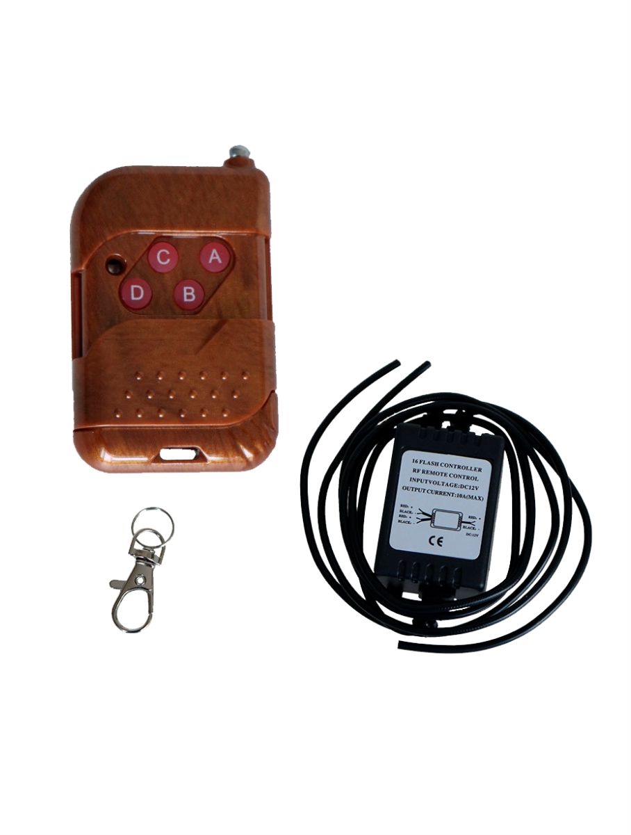 BKYYBS Контроллер стробоскопа 12V с пультом, 16 режимов мигания, 18Вт, для ФСО, ДХО, противотуманных фар 3