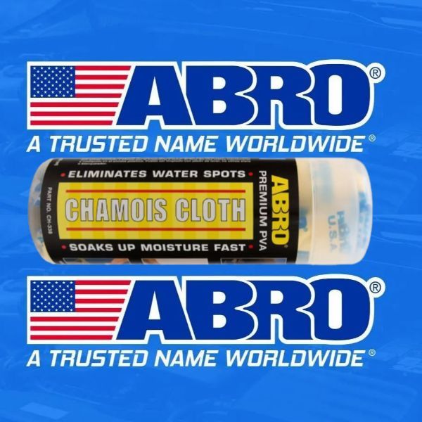 CH338 Салфетка замшевая для авто ABRO Premium 43x68 см в тубе 3