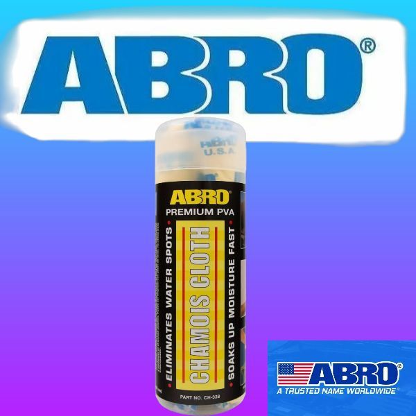 CH338 Салфетка замшевая для авто ABRO Premium 43x68 см в тубе 4