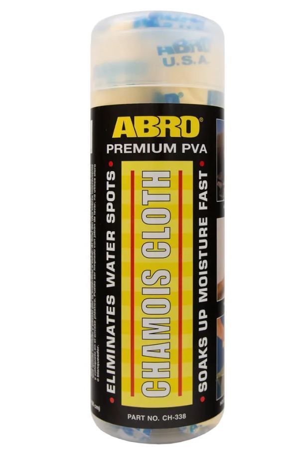 CH338 Салфетка замшевая для авто ABRO Premium 43x68 см в тубе 6