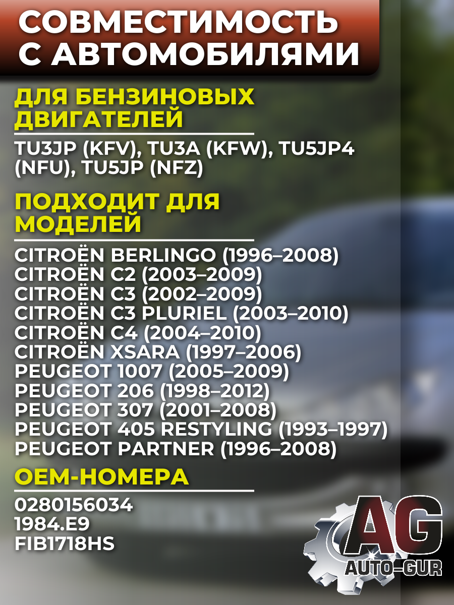 Ремкомплект форсунок на 4 штуки Citroen/Peugeot 1984.E9 3