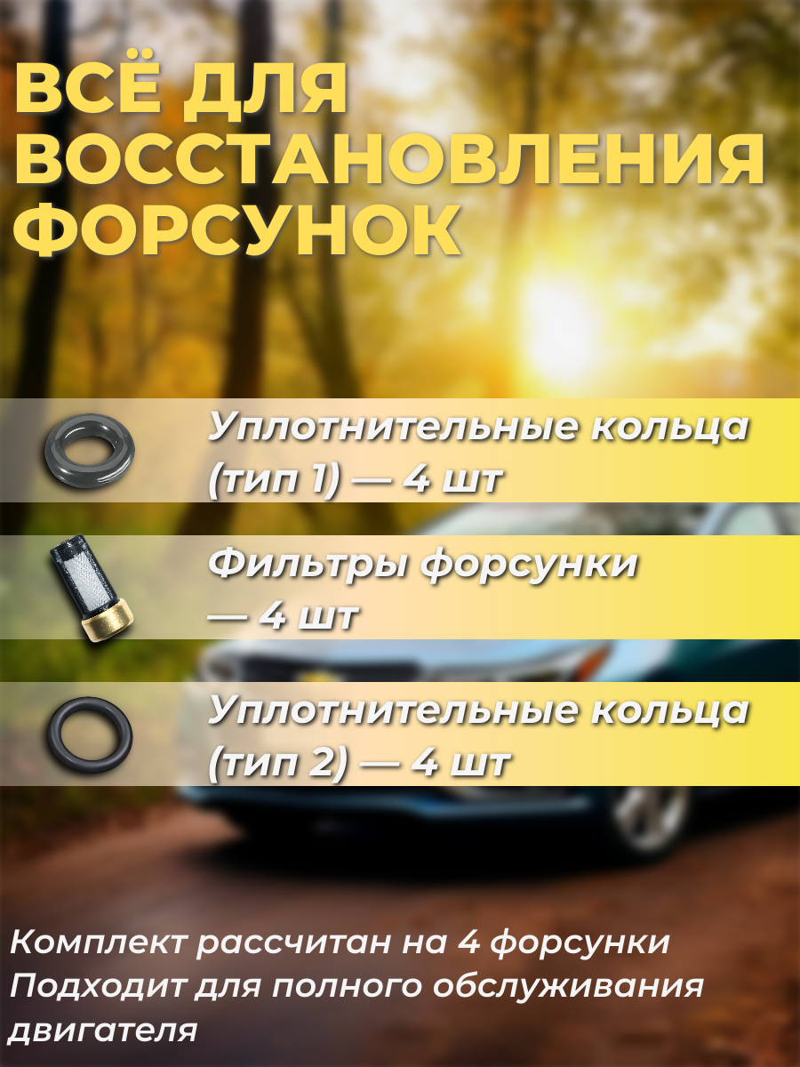 Ремкомплект форсунок на 4 штук General Motors 25321516 4