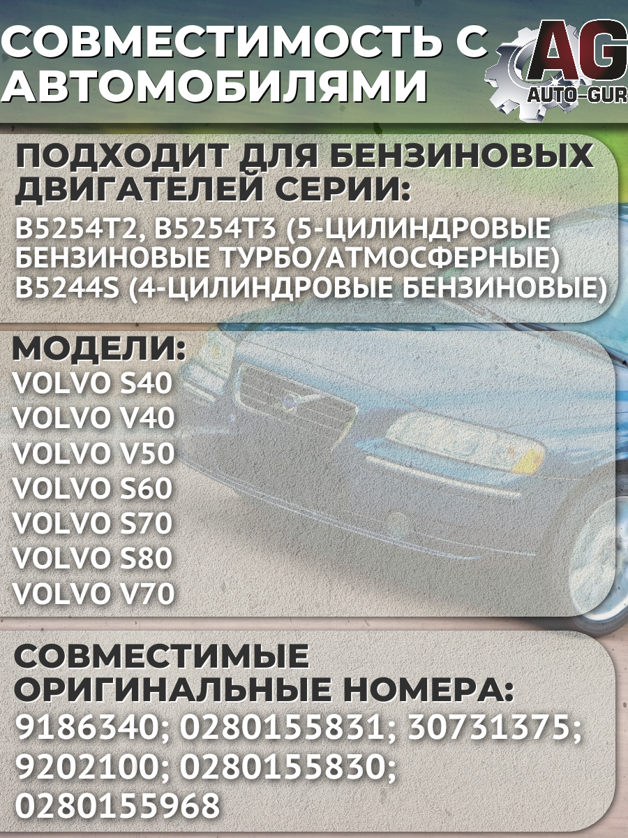 Ремкомплект форсунок на 5 штук Volvo 9186340 3