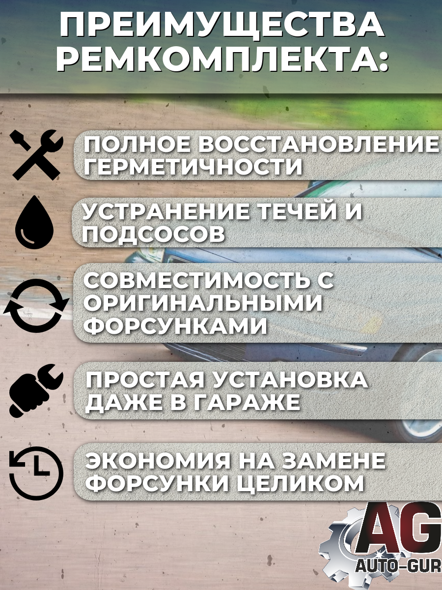 Ремкомплект форсунок на 5 штук Volvo 9186340 4