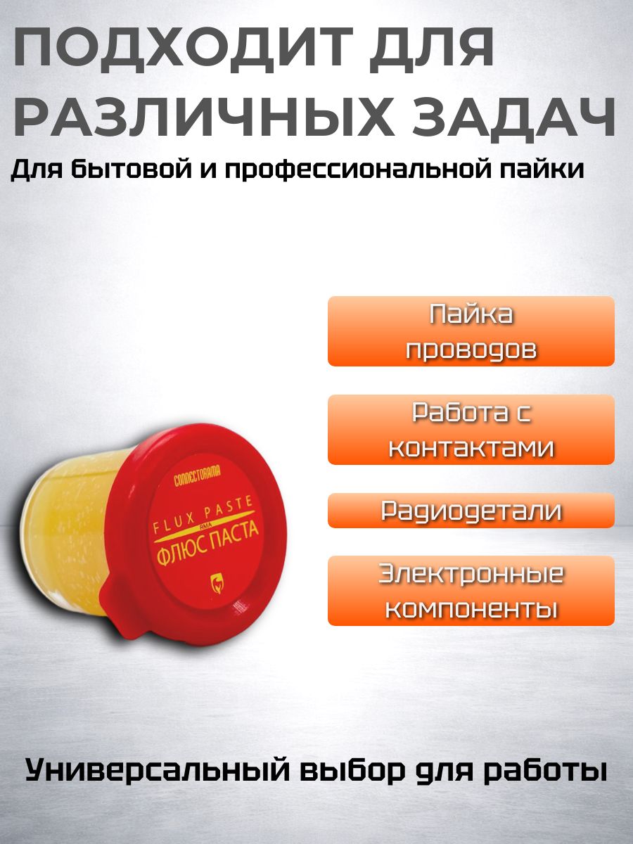 FLP20 Флюс-паста канифольная для пайки 20 г Connector 4