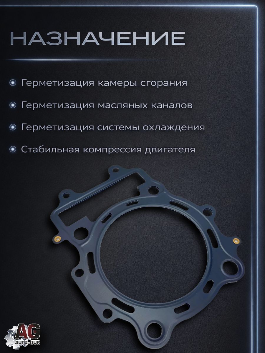 LU065282 Прокладка ГБЦ STELS Leopard 600 650 100303-102-0000 металлическая 0.7 мм 96 мм LU065282 2