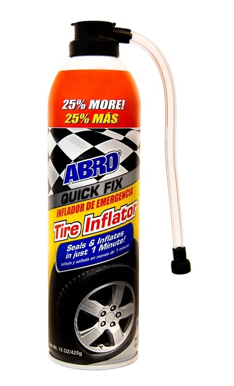 ABRO. Герметик для шин QUICK FIX +25% Антипрокол. Шинонаполнитель для аварийного ремонта и накачки QF35R