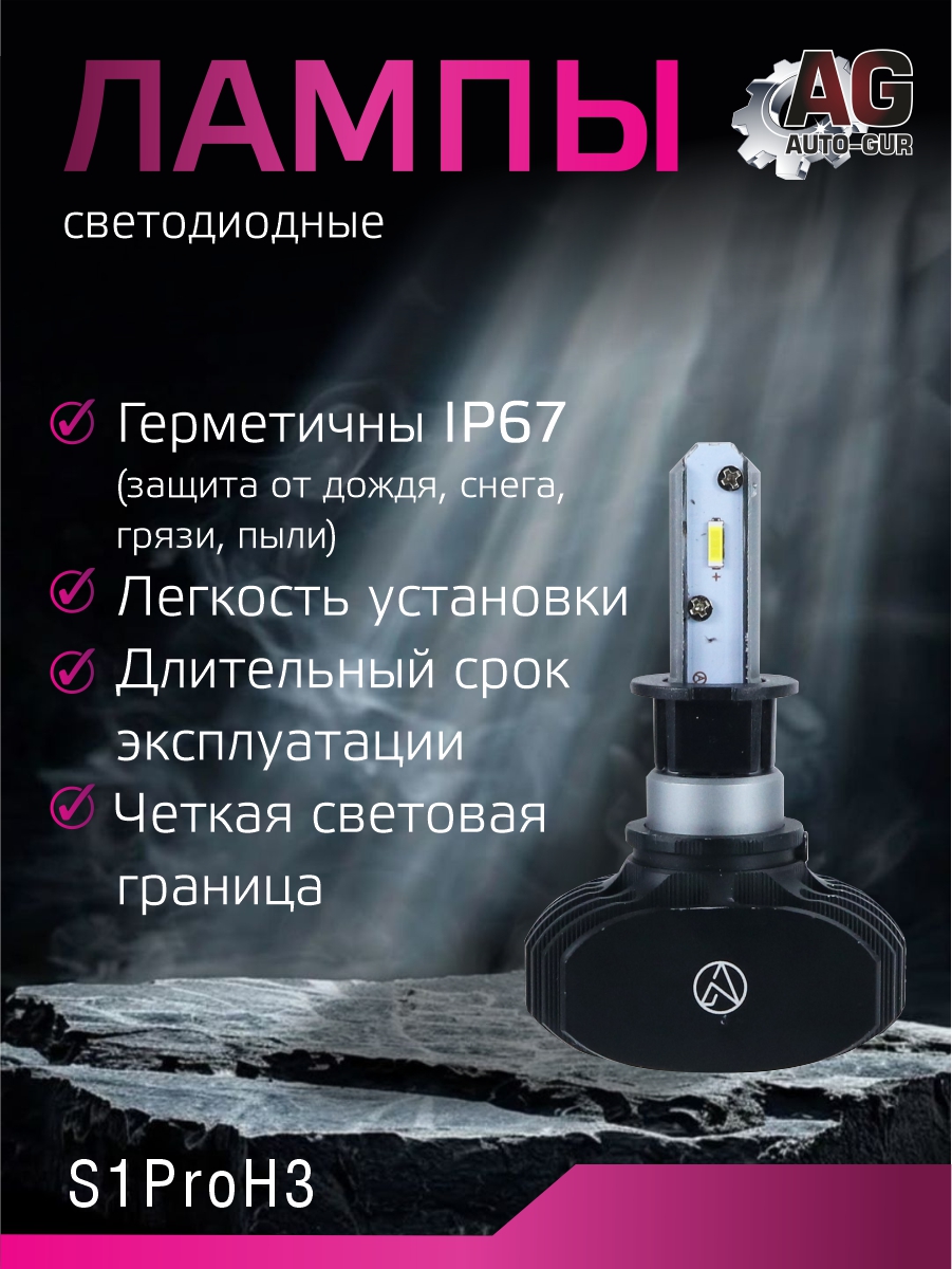 Светодиодные лампы H3 (2шт) Чип 1860 2