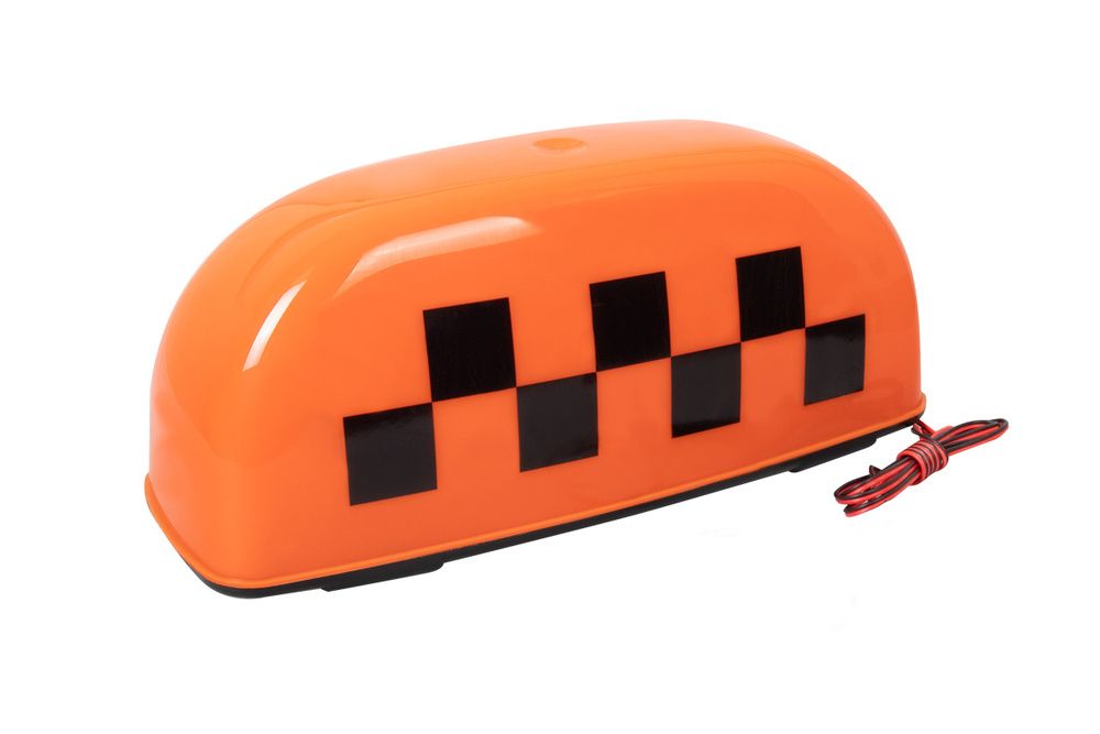 Знак такси "TAXI" магнитный с подсветкой 12V оранжевый