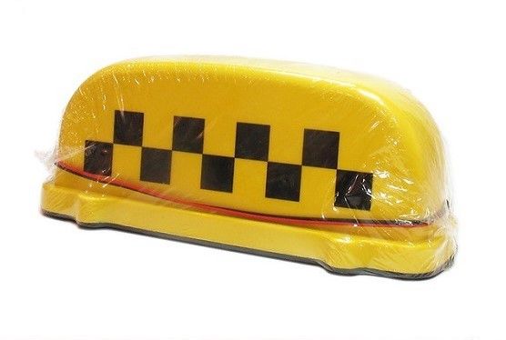 Знак такси "TAXI" магнитный с подсветкой 12V желтый
