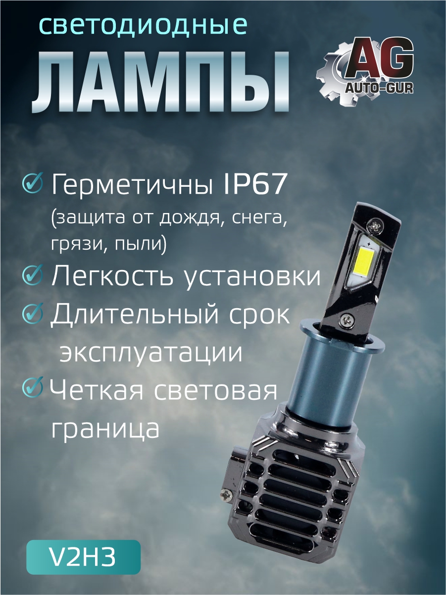 Светодиодные лампы H3 (2шт) (с вентилятором) 2