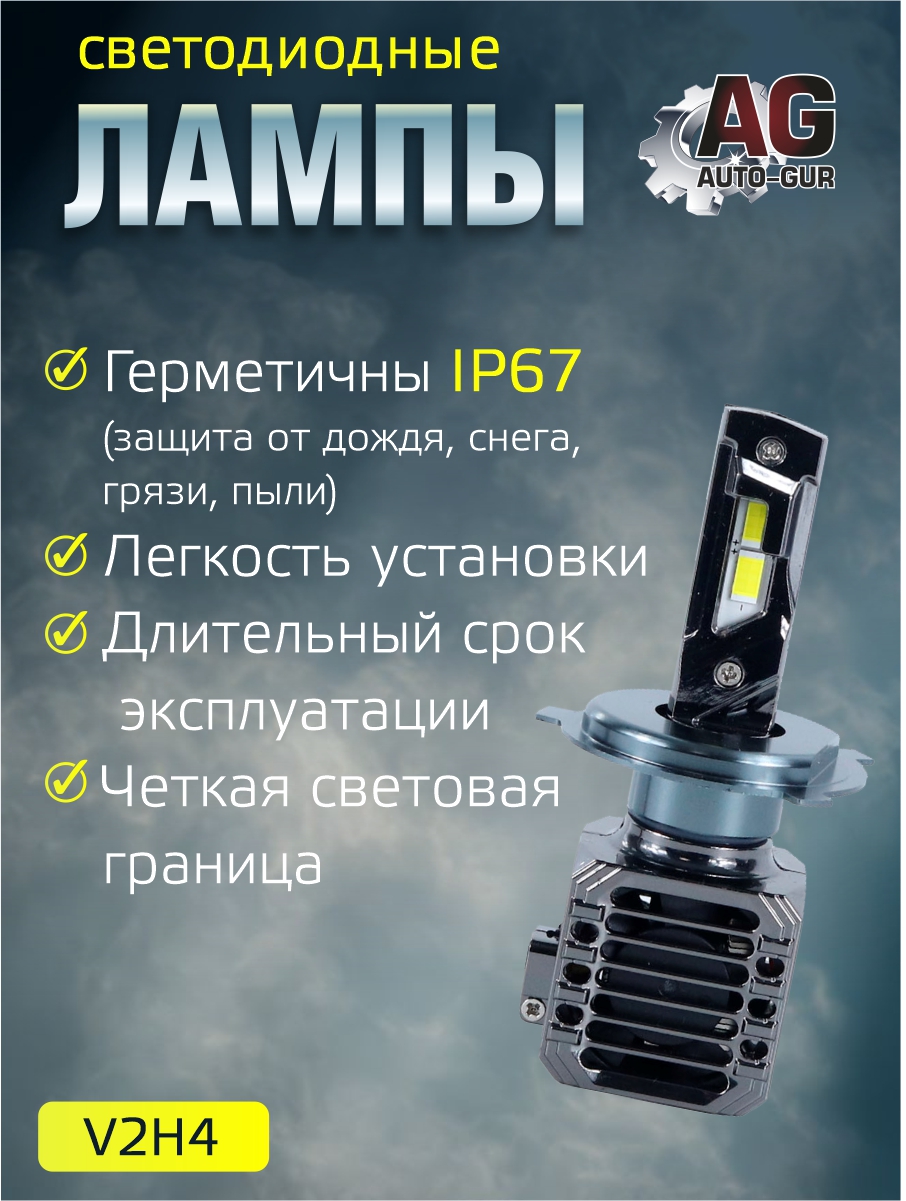 Светодиодные лампы H4 (2шт) (с вентилятором) 2