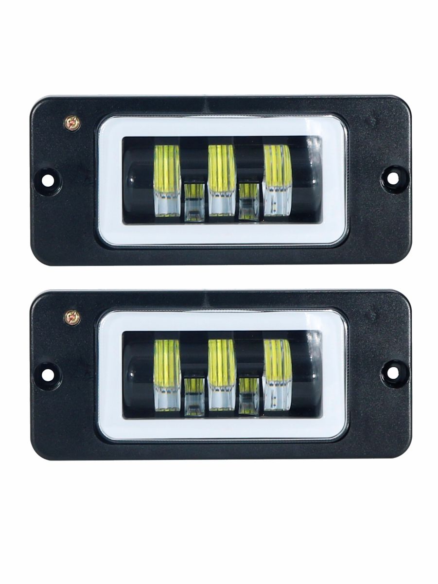 WD058 Противотуманные фары ПТФ Камаз светодиодные белый свет 2 шт 3