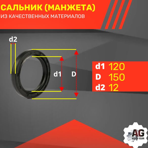 rss00095 Манжета ступицы 120x150x12 2