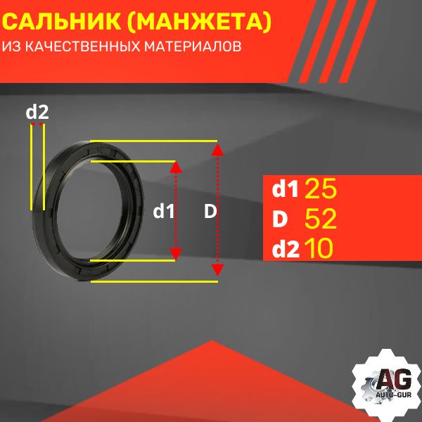 rss00414/2 Сальник армированный 25x52x10 2 шт 2